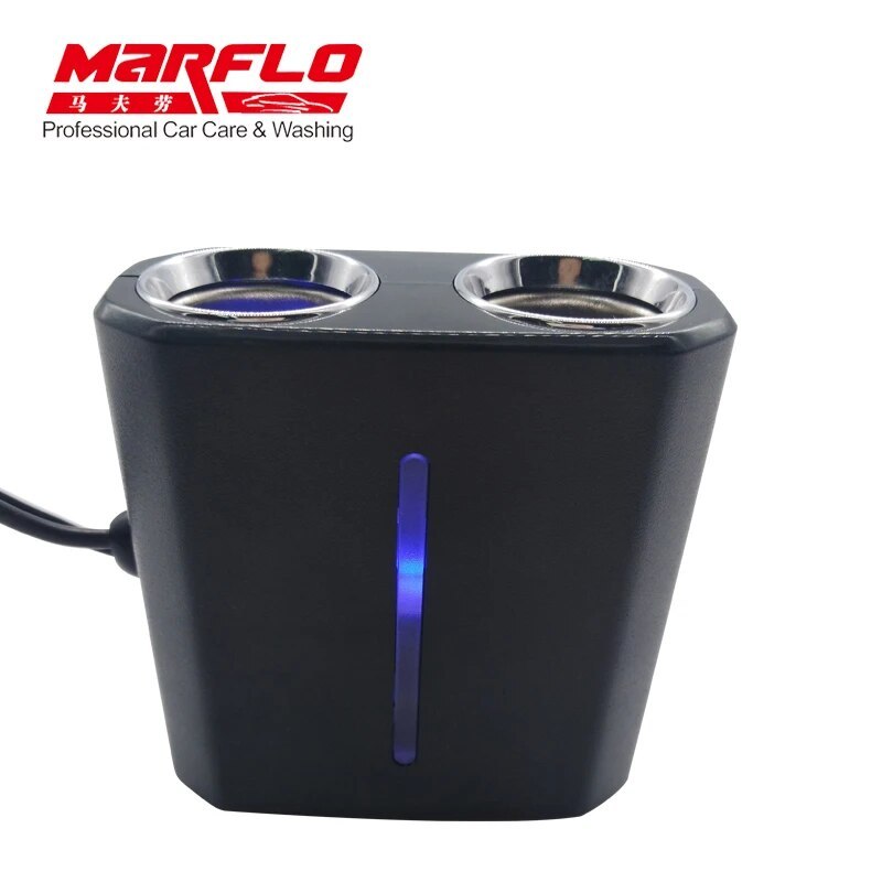 MARFLO 4 Way Car Cigarette Lighter Socket 12V  24V DC Car Socket Safety Design Simple Style