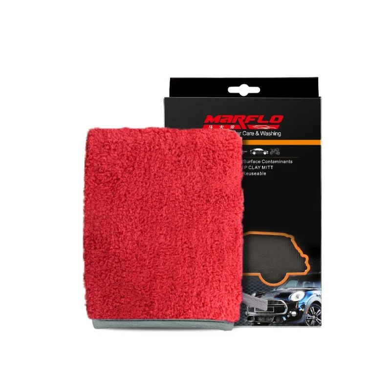 Microfiber Cloth Magic Clay Mitt Gloves Pad For Car Washing Removal Contaminants Auto Care Cleaning Towel  BT-6026