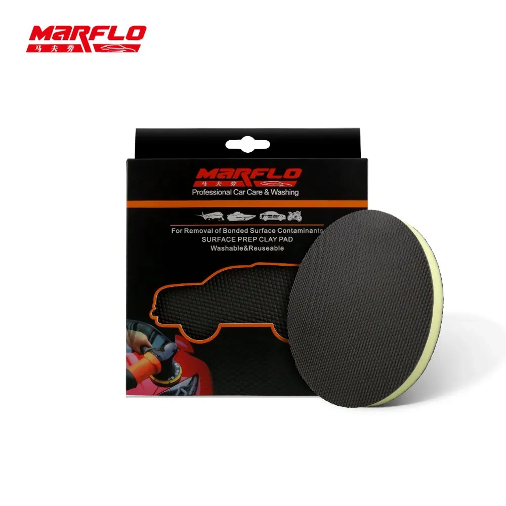 130mm MARFLO Magic Clay Pad Bar Mitt Car Care Wash Cleaning Polishing Sponge Wax Applicator Car Paint Repair Auto Skin