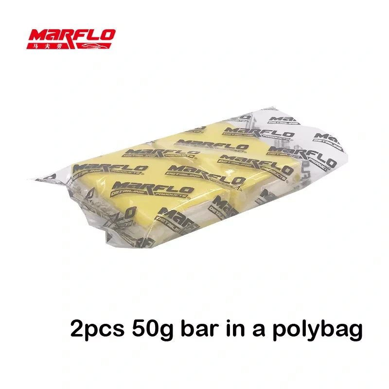 Marflo Magic Clay Bar for Car Wash 2pcs Fine Medium Heavy Grade Clay Bar  for Car Washing