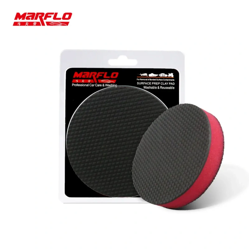 100mm Marflo Car Washing Magic Clay Sponge Pad Before Polish & Wax For Car Paint Care Cleaning Mud Disc Pad