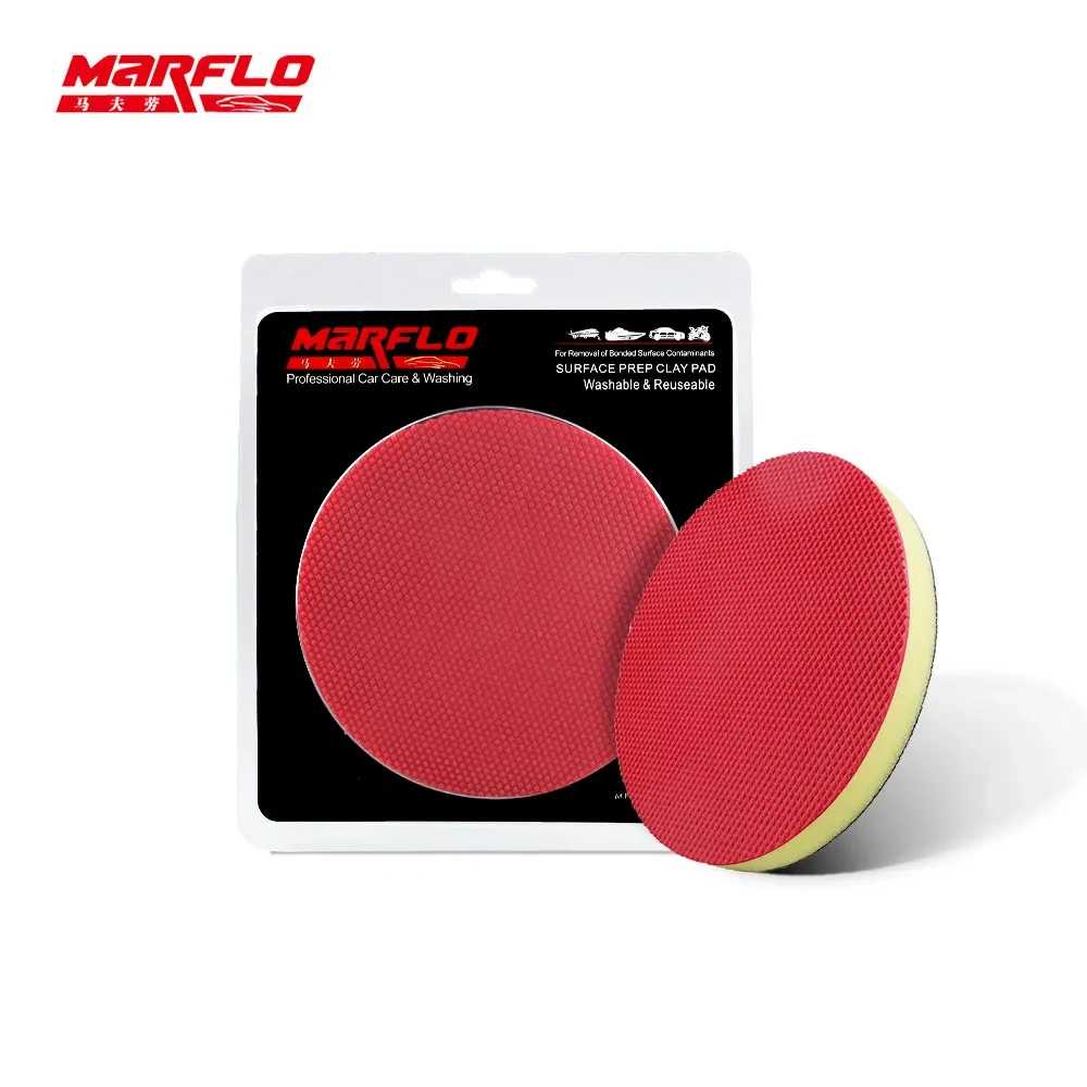 130mm MARFLO Magic Clay Pad Bar Mitt Car Care Wash Cleaning Polishing Sponge Wax Applicator Car Paint Repair Auto Skin