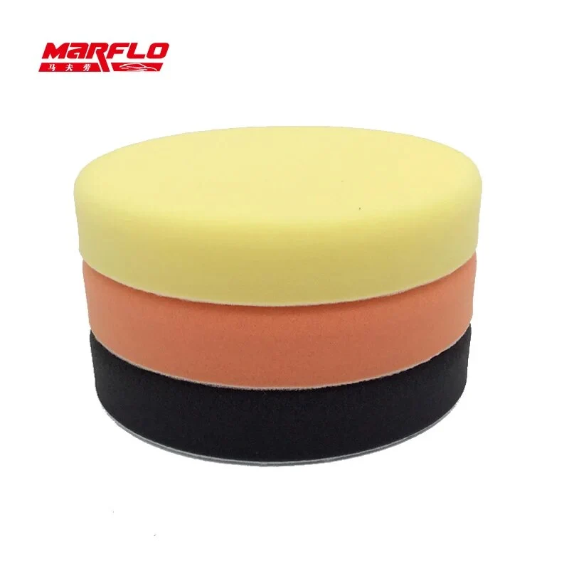 Marflo 150mm Polishing Sponge Pad Buff Polishing Pad For Car Polisher Dual Action Pad Sponge Fine Medium Heavy Cutting Power