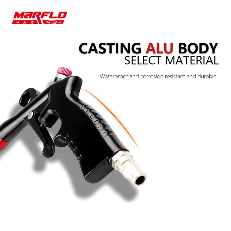 Marflo Air Blow Car Wash Gun Efficient Dry Cleaning Gun High Pressure Tornado Dust Blowing Gun Professional Car Interior Cleanin