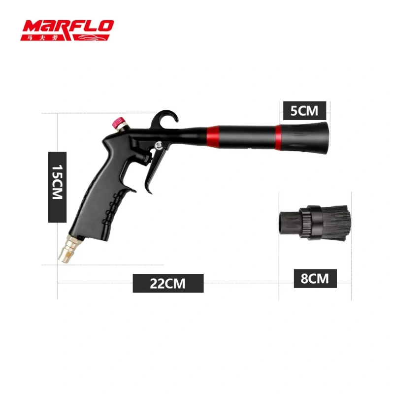 Marflo Air Blow Car Wash Gun Efficient Dry Cleaning Gun High Pressure Tornado Dust Blowing Gun Professional Car Interior Cleanin