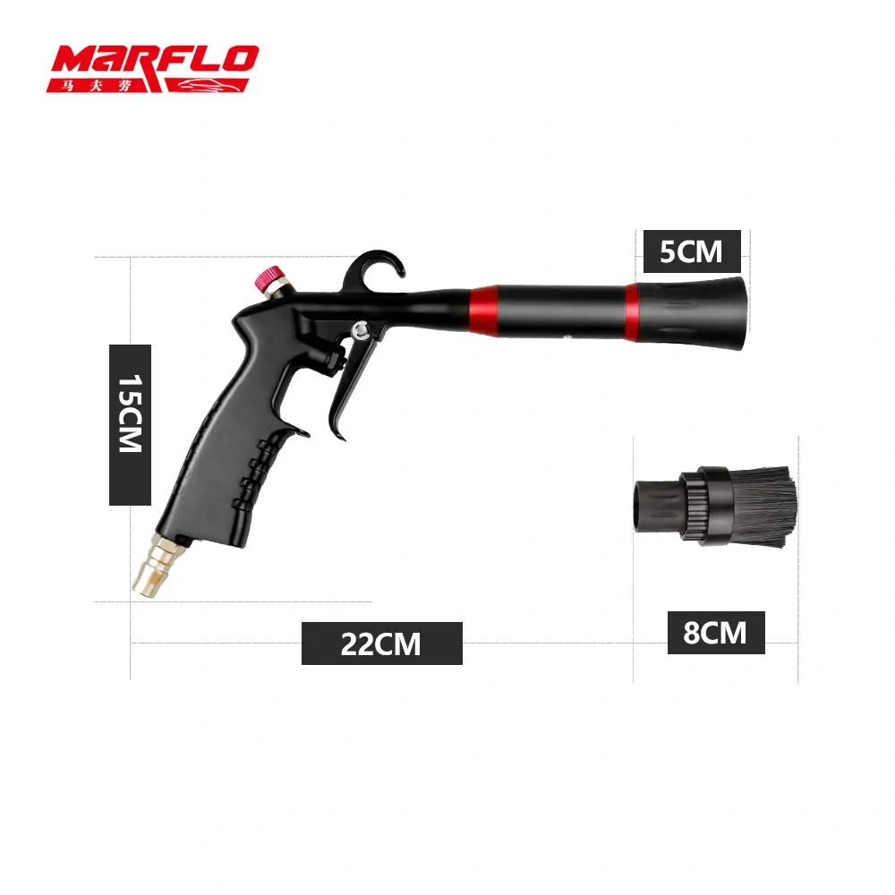 Marflo Air Blow Car Wash Gun Efficient Dry Cleaning Gun High Pressure Tornado Dust Blowing Gun Professional Car Interior Cleanin