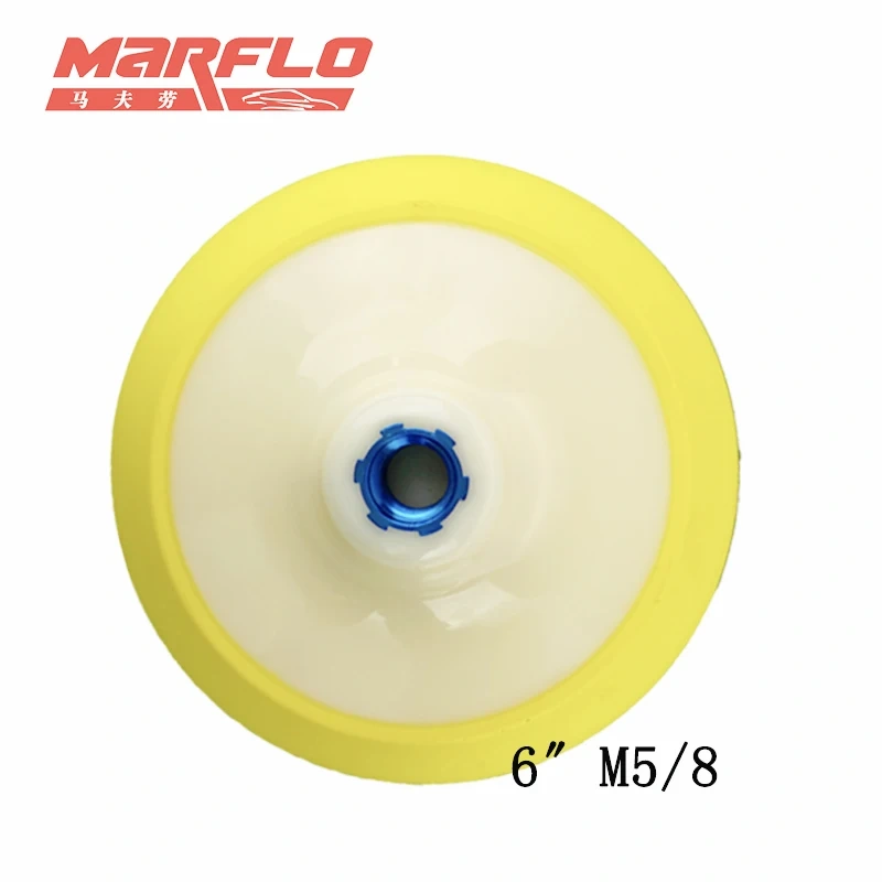 Polisher Plate Backing Pad MARFLO Car Clean Disc For M5/8 With Sponges Pad 5" 6s" Sanding Wax Washer Cleaner Auto Tools
