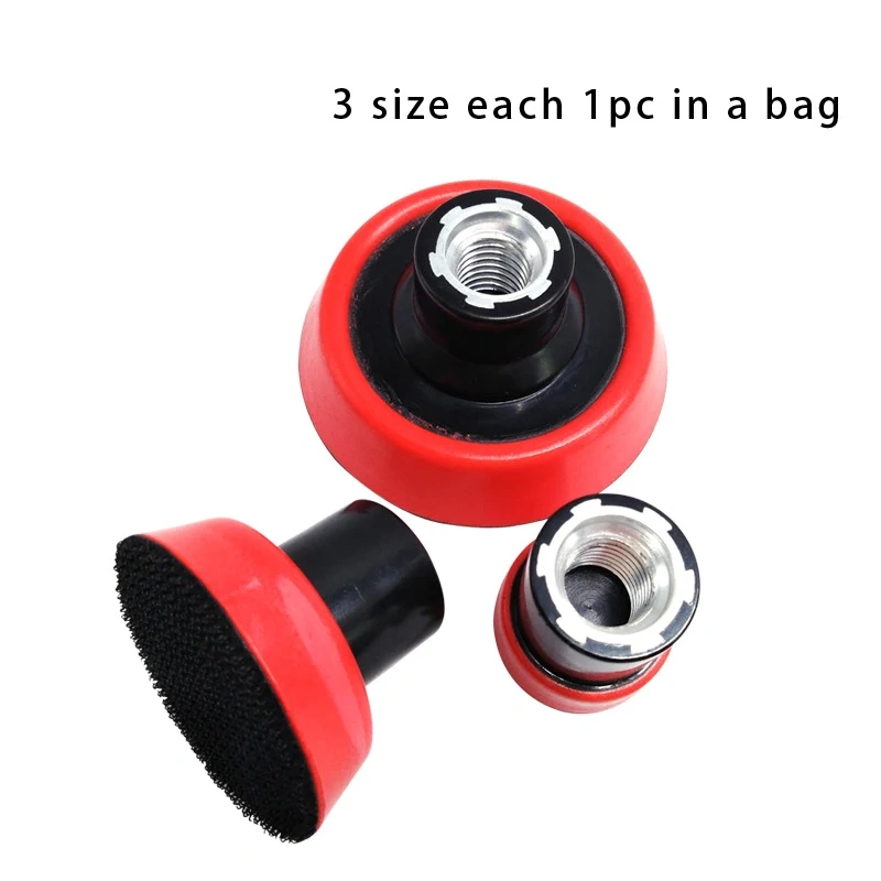 Car Polishing Disc MARFLO Plate Backing Pad Sponge Polishing Car Wash and Care Tools M14 1.2" 2" 3" 3size in one Package