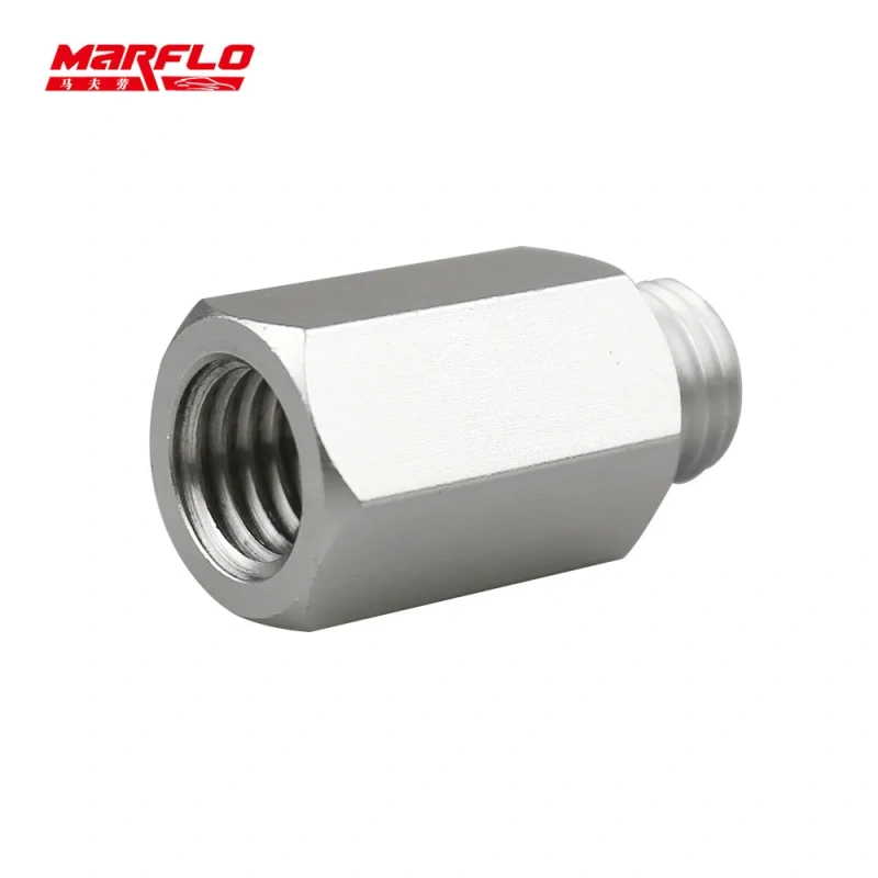 MARFLO Polisher Thread Car Care Extension Shaft M14 M16 Rotary Clean Washer Extension Rod Set Bar Auto Detailing Backing Plate