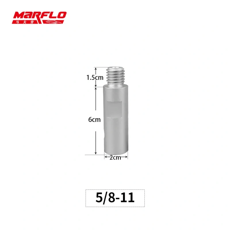 Marflo Extension Bar Set Aluminium Rotary Polisher Extension Shaft For Car Care Detailing Pad Connection Rod Angle Grinder
