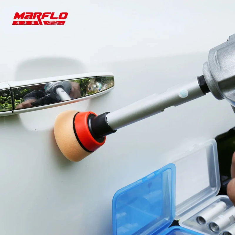 Marflo Extension Bar Set Aluminium Rotary Polisher Extension Shaft For Car Care Detailing Pad Connection Rod Angle Grinder