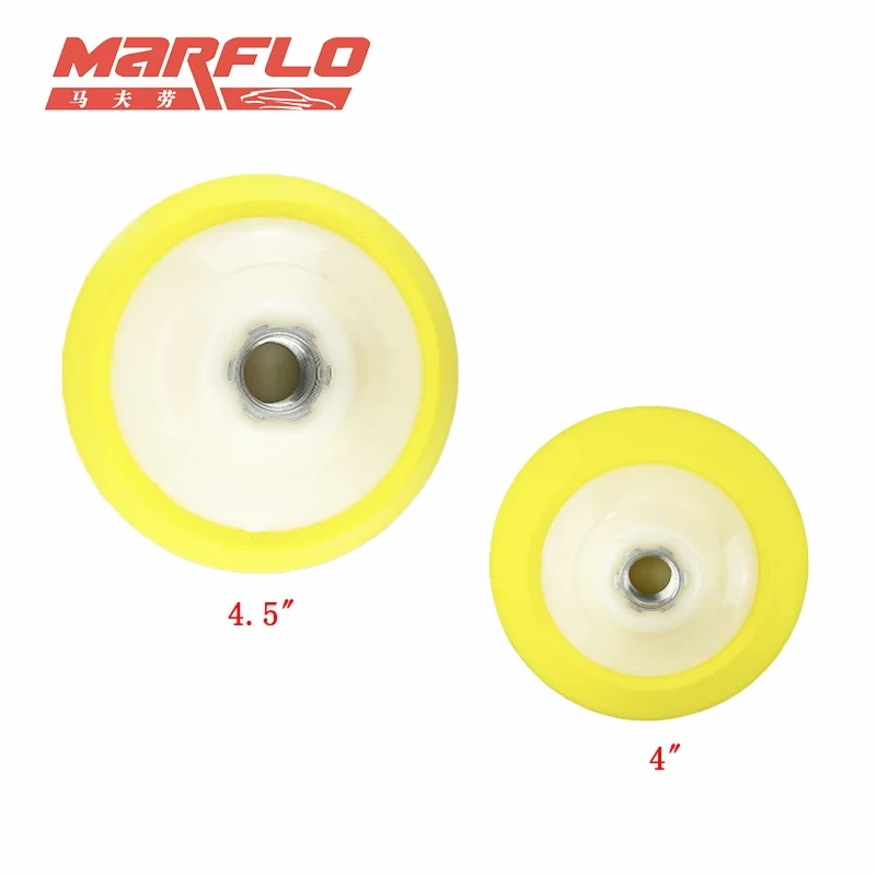 MARFLO Car Clean Plate Backing Pad Polishing Disc For M16 Polisher With Sponge Pad 4" 4.5" 5"6"Sanding Washing