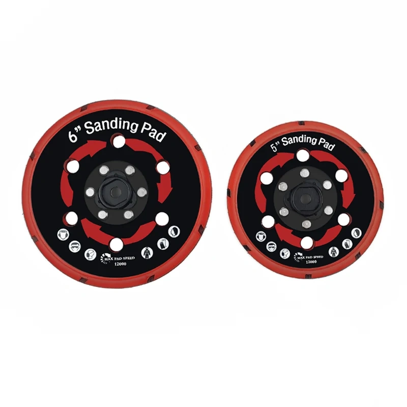 Marflo  Sanding PadBacking Plate for Dual Action Polisher DA Polisher Backing Plate Back Holder 5 inch 125mm 6 Inch 150mm  Pad
