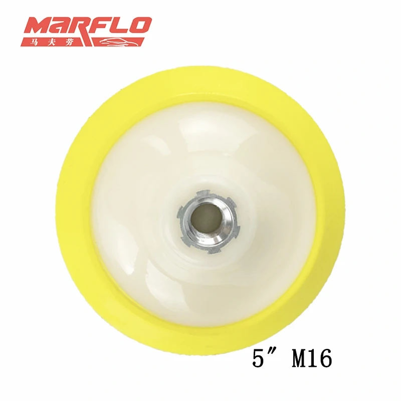 MARFLO Car Clean Plate Backing Pad Polishing Disc For M16 Polisher With Sponge Pad 4" 4.5" 5"6"Sanding Washing
