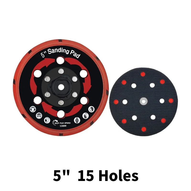 Marflo  Sanding PadBacking Plate for Dual Action Polisher DA Polisher Backing Plate Back Holder 5 inch 125mm 6 Inch 150mm  Pad