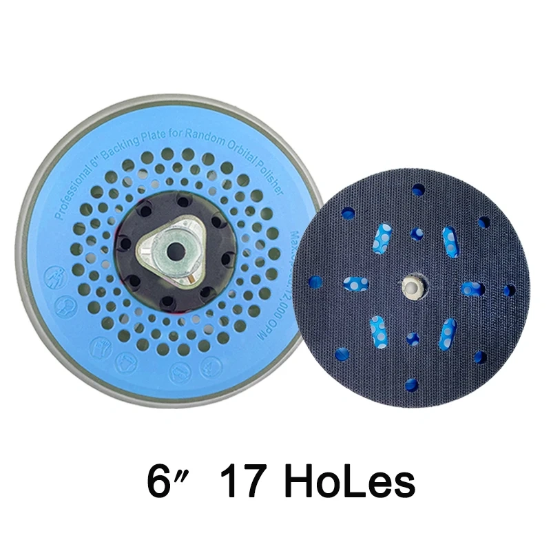 Marflo  Sanding PadBacking Plate for Dual Action Polisher DA Polisher Backing Plate Back Holder 5 inch 125mm 6 Inch 150mm  Pad