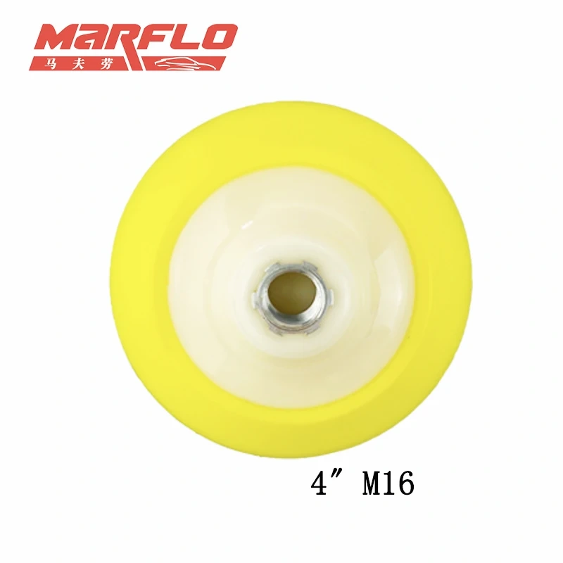 MARFLO Car Clean Plate Backing Pad Polishing Disc For M16 Polisher With Sponge Pad 4" 4.5" 5"6"Sanding Washing