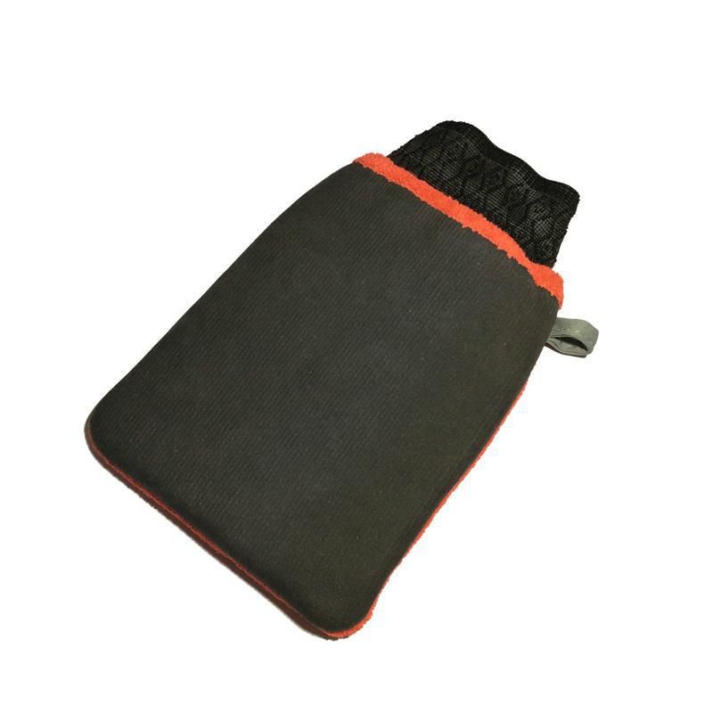 This clay mitt is gray and very useful for car cash