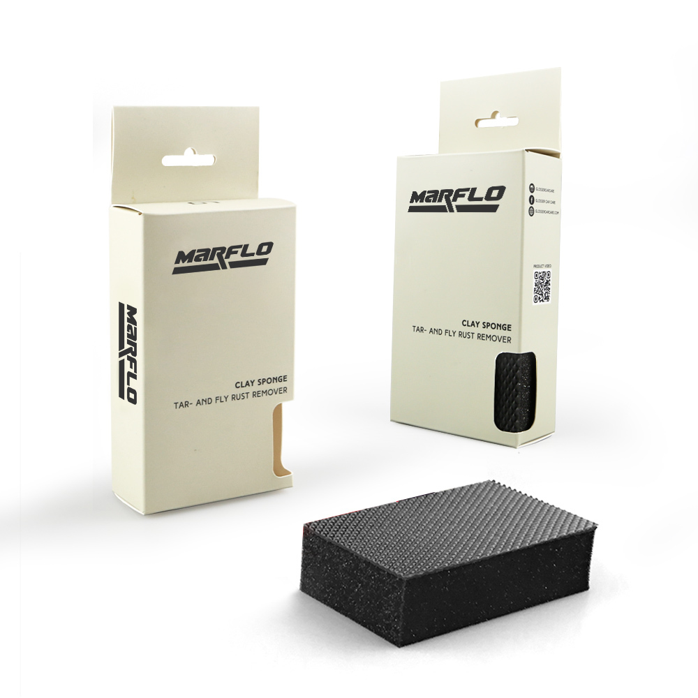 clay block with paper box