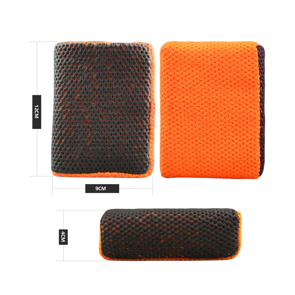 Microfiber Clay Block Ultra Clay Scrubber Removal of Paint Contaminants and Deep Clean Glass