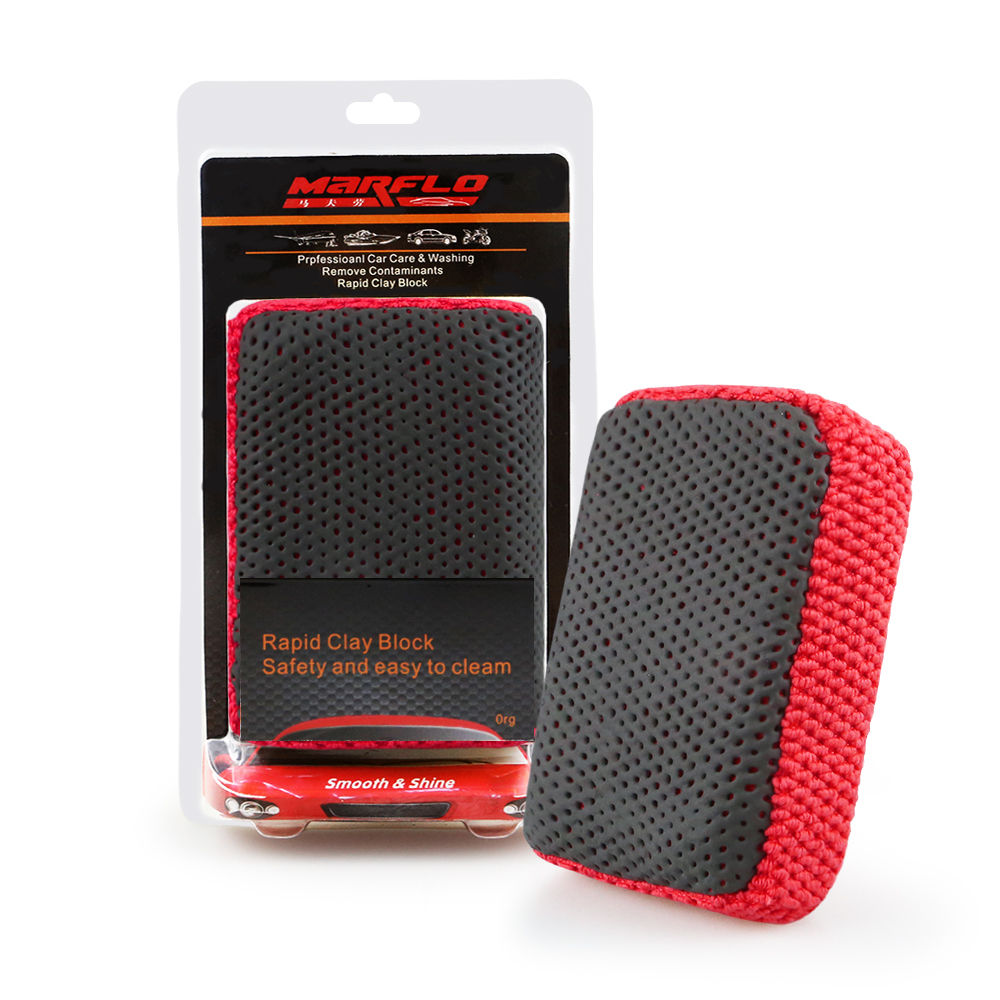 Microfiber Clay Block Ultra Clay Scrubber Removal of Paint Contaminants and Deep Clean Glass