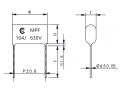 MPF（C37) 金属化聚丙烯膜电容器(浸渍型)  Metallized Polypropylene Film Capacitor (dipped)