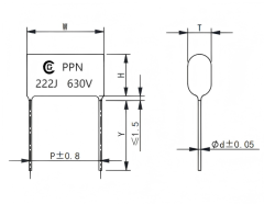 PPN(C13)  无感箔式聚丙烯膜电容器  Polypropylene film/foil capacitor(Non-inductive)