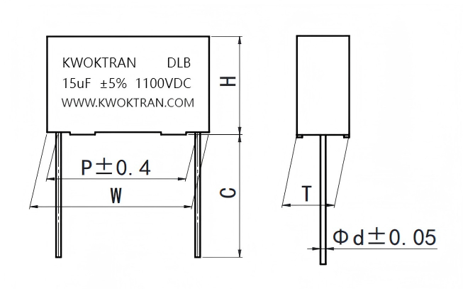 DLB(C3D)  PCB用DC-Link电容器  DC Link capacitors for PCB