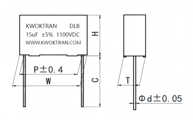 DLB(C3D)  PCB用DC-Link电容器  DC Link capacitors for PCB
