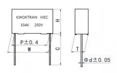 MEC(C23) 塑料外壳金属化聚酯膜电容器（盒装） Metalized polyester film capacitor (Box-type)