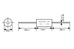 MPT(C30)  轴向金属化聚丙烯膜电容器  Metalized polypropylene film capacitor（Axial-type）