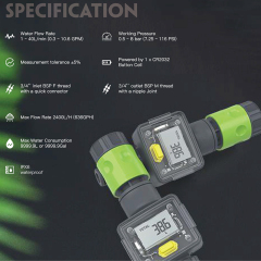 Digital Water Flow Meter Gardening Water Meter