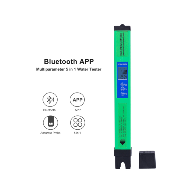 5 in 1 Bluetooth multi-parameter EC/TDS/SALT/S.G/Temperature Test Meter