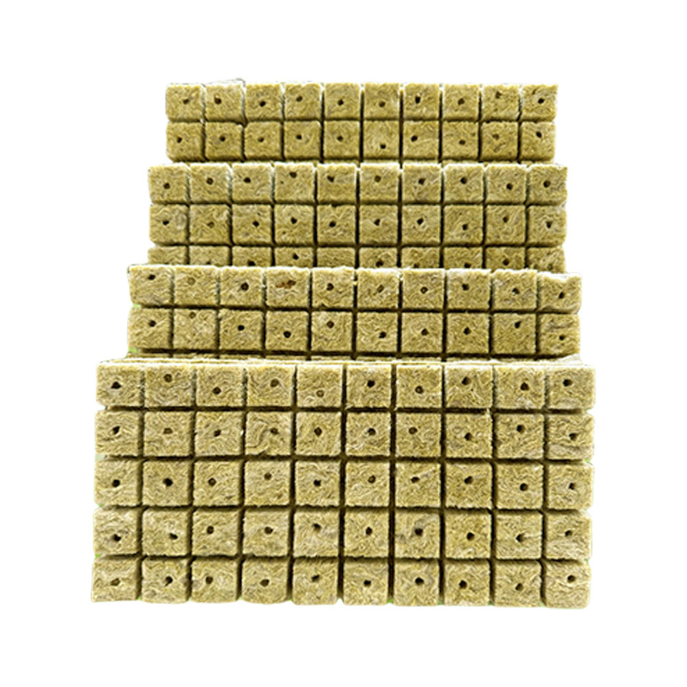 1.6 Inch Rockwool Starter Cubes 40x40x40mm - pH Buffered Hydroponic Plugs for Seedlings & Microgreens | Sterile Grow Blocks w/Optimal Water Retention (50-Pack)