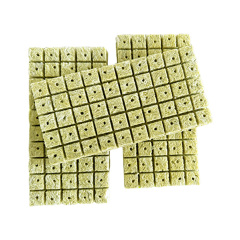 1.6 Inch Rockwool Starter Cubes 40x40x40mm - pH Buffered Hydroponic Plugs for Seedlings & Microgreens | Sterile Grow Blocks w/Optimal Water Retention (50-Pack)