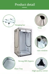 80x80x160cm Grow Tent - Reflective Mylar Hydroponic Grow Box for Indoor Plants (2.6x2.6x5ft)