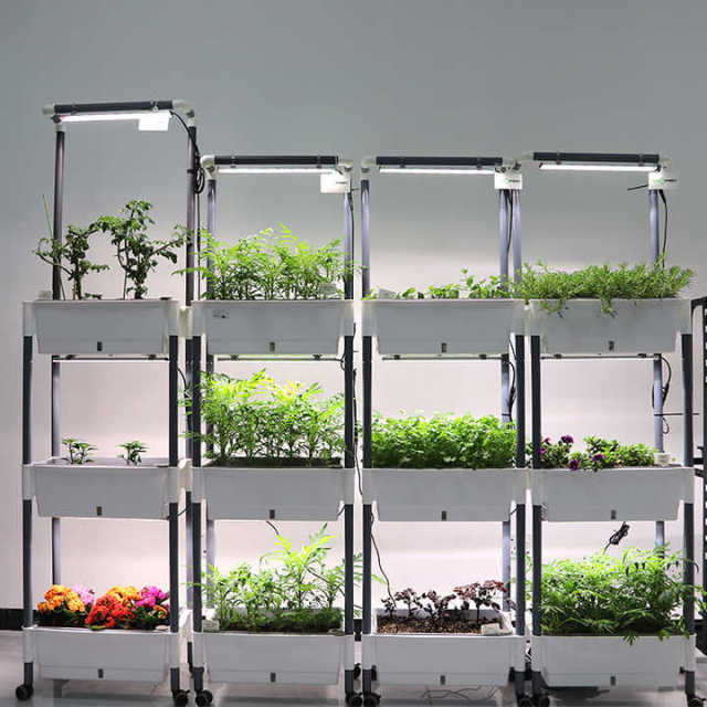 Smart Hydroponic System with LED Grow Lights - Indoor Garden Kit for Vegetables, Fruits, Flowers