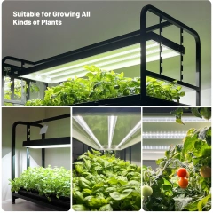 3-Tier Indoor Plant Stand with Full Spectrum LED Grow Light - For Herbs, Succulents & Seed Starting