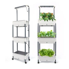 Smart Hydroponic System with LED Grow Lights - Indoor Garden Kit for Vegetables, Fruits, Flowers