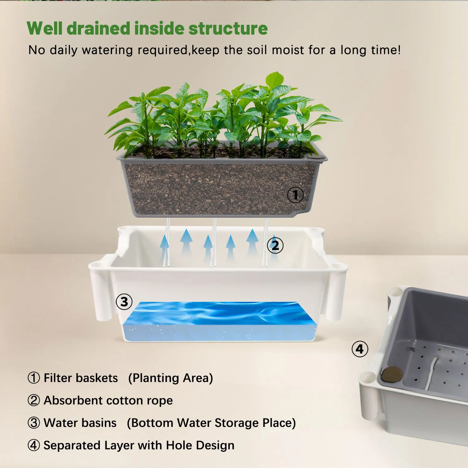 Smart Hydroponic System with LED Grow Lights - Indoor Garden Kit for Vegetables, Fruits, Flowers