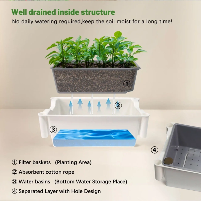 Smart Hydroponic System with LED Grow Lights - Indoor Garden Kit for Vegetables, Fruits, Flowers