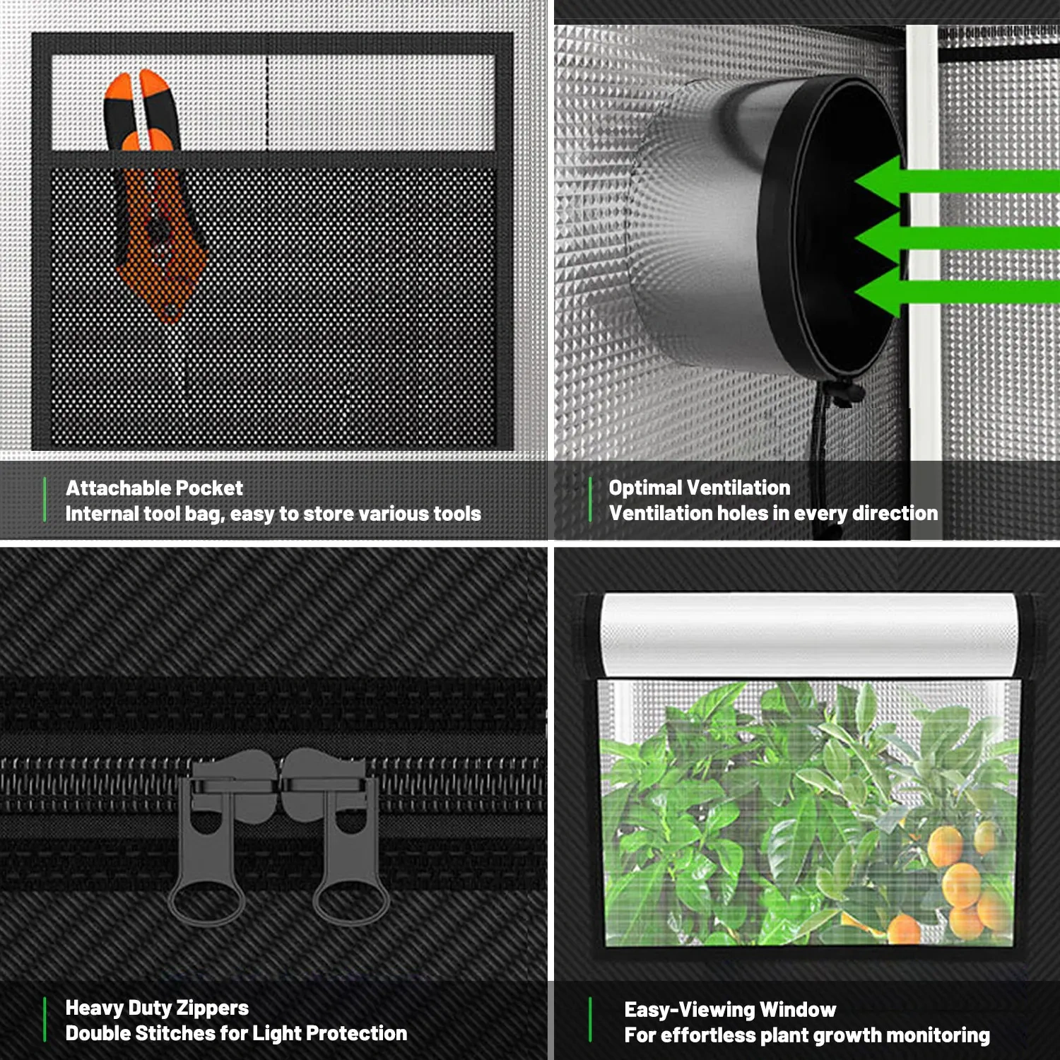 Full Spectrum LED Grow Light Kit - Hydroponic Indoor Growing System for Grow Tents & Gardens