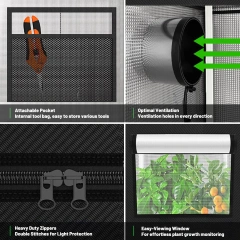 Full Spectrum LED Grow Light Kit - Hydroponic Indoor Growing System for Grow Tents & Gardens