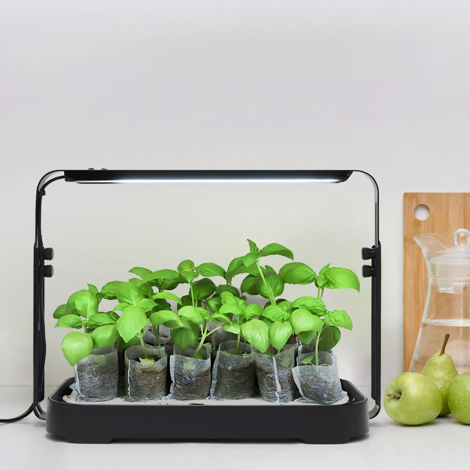 Height Adjustable Microgreen Tray Kit Smart Indoor Desk Planter Garden with Grow Bag & 16W Light & Mat Smart Home Products
