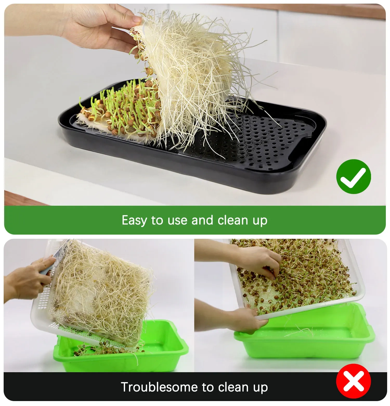 Height Adjustable Microgreen Tray Kit Smart Indoor Desk Planter Garden with Grow Bag & 16W Light & Mat Smart Home Products