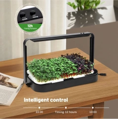 Height Adjustable Microgreen Tray Kit Smart Indoor Desk Planter Garden with Grow Bag & 16W Light & Mat Smart Home Products