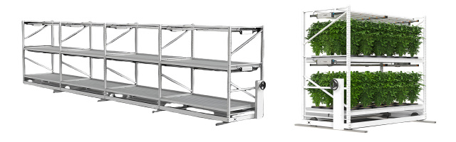 Mobile Vertical Grow Rack System - Indoor Microgreens Shelves with Adjustable Height & Wheels