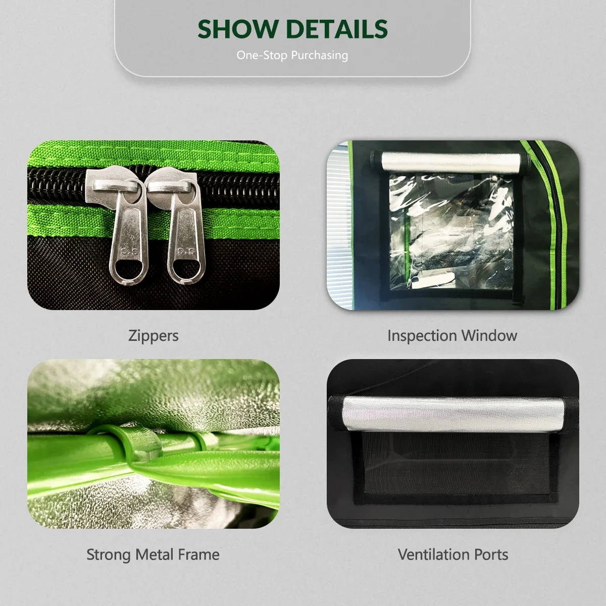 2024 New Design High Yield 600D Oxford Fabric 10x10ft 300*300*200cm Grow Tents for Commercial Plants Growing