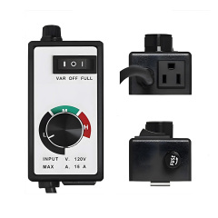 120V 15A Variable Fan Speed Controller for Inline Duct Fan Vent Blower, 1500W 3-Speed Adjustable HVAC Ventilation Exhaust Cooling Controller with US Plug