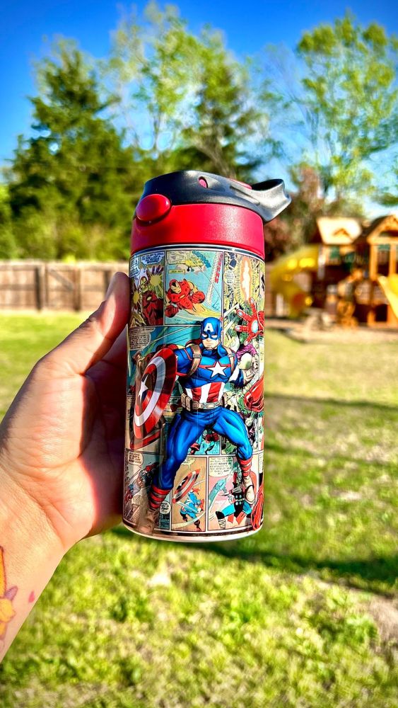 Bob 12oz Sublimation Kids Water Bottles Straight Tumblers USA Warehouse Stocked